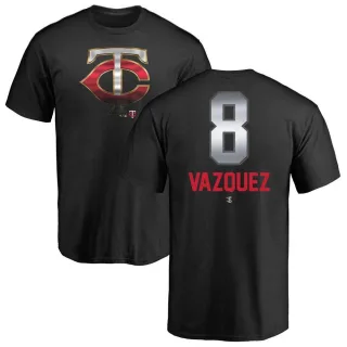 Men's Minnesota Twins Christian Vazquez Black Midnight Mascot T-Shirt