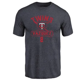 Men's Minnesota Twins Christian Vazquez Navy Base Runner T-Shirt