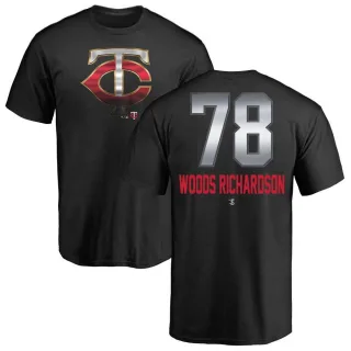 Men's Minnesota Twins Simeon Woods Richardson Black Midnight Mascot T-Shirt