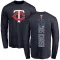 Men's Minnesota Twins Simeon Woods Richardson Navy Backer Long Sleeve T-Shirt