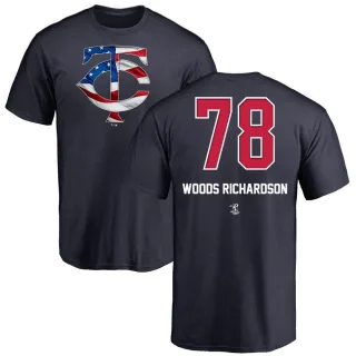 Men's Minnesota Twins Simeon Woods Richardson Navy Name and Number Banner Wave T-Shirt