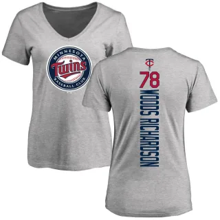 Women's Minnesota Twins Simeon Woods Richardson Ash Backer Slim Fit T-Shirt